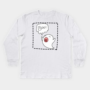 Ghost says boo Kids Long Sleeve T-Shirt